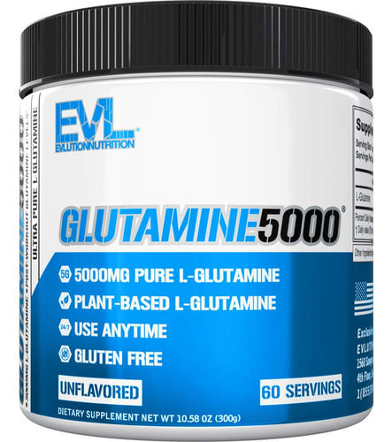 Suplemento De L-glutamina Em Pó Evolution Nutrition Vegan