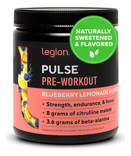 Bebida Pré-treino Legion Nitric Oxide Boost Blueberry Lemona