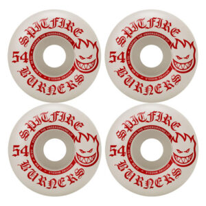 Rodas De Skate Spitfire Burners 54mm 99a Branca/vermelha