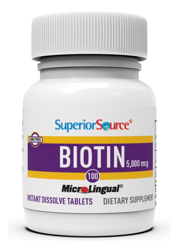 Suplemento Comprimidos Sublinguais De Biotina De 5000mcg De - Imagem 3