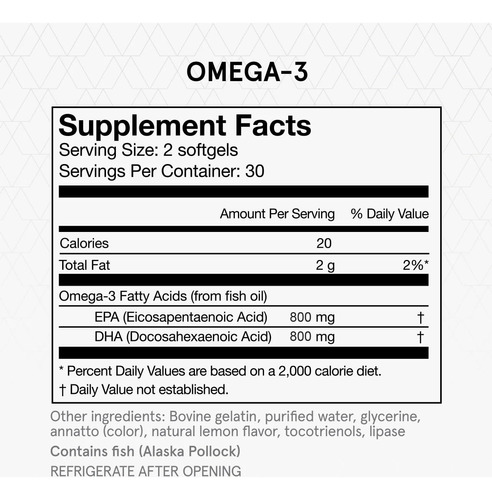 Suplemento Momentous Omega-3 De 1500 Mg De Óleo De Peixe Diá - Imagem 2