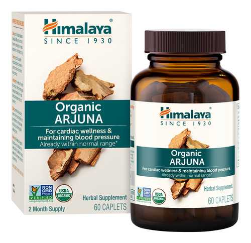 Suplemento Himalaya Organic Arjuna 700mg 60 Cápsulas