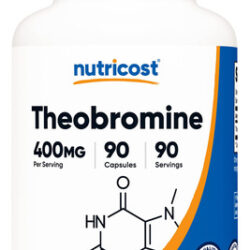 Suplemento Nutricost Theobromine 400mg 90 Cápsulas Vegetaria
