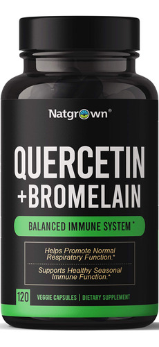 Suplemento Natgrown Quercetina 500mg Com Bromelaína 200mg