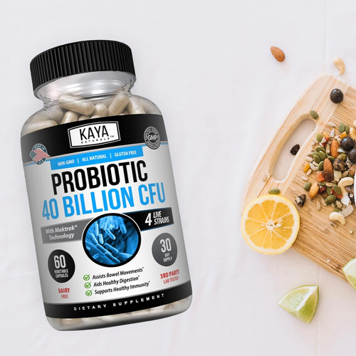 Suplemento Probiótico Kaya Naturals 40 Bilhões De Cápsulas C - Imagem 7