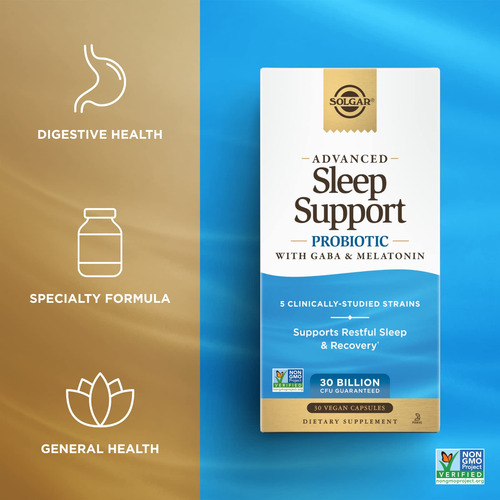Suplemento Probiótico Solgar Advanced Sleep Support 30 Cápsu - Imagem 3