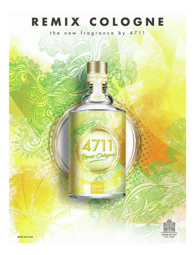 Perfume 4711 Remix By 4711 Eau De Cologne 100ml Spray Unisex - Imagem 3
