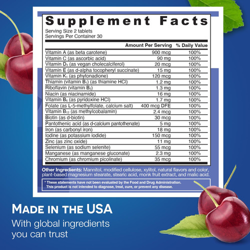 Suplemento Ez Derrete Multivitamínico Com Ferro 60 Comprimid - Imagem 5