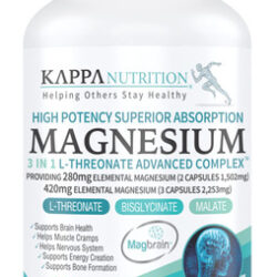 Suplemento Kappa Nutrition L-treonato De Magnésio 3 Em 1 120