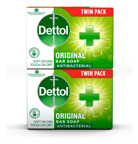 Pacote Duplo De 100 G De Sabão Dettol Antibacteriano Origina