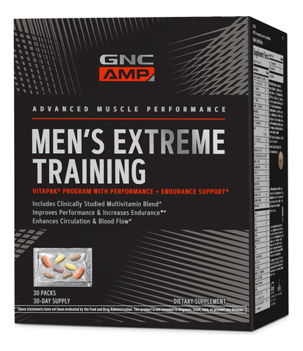 Suplemento Gnc Amp Masculino Extreme Training Vitapak, 30 Pa - Imagem 2
