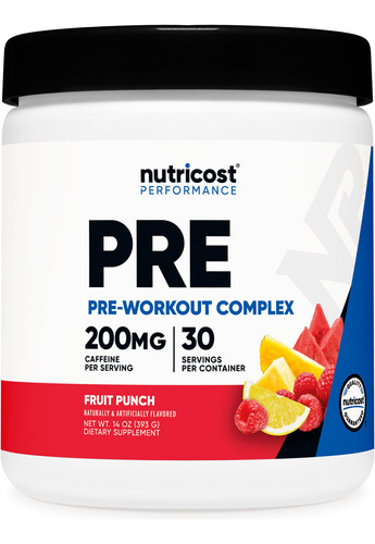Complexo Pré-treino Em Pó Nutricost, 30 Porções, Ponche De F