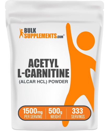 Suplemento Bulksupplements.com Acetil L-carnitina Em Pó 500