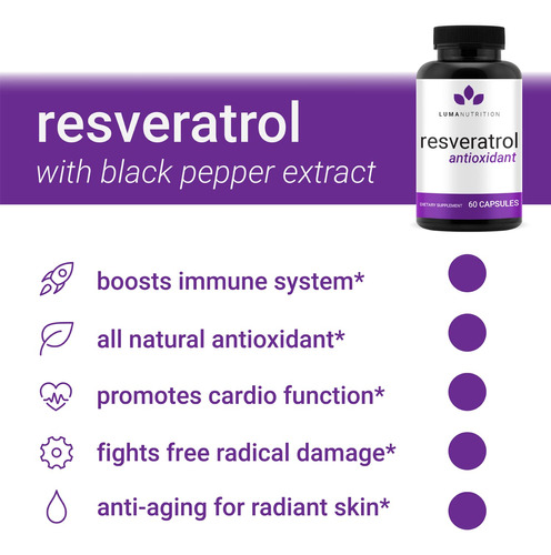 Suplemento De Chá Luma Nutrition Resveratrol High Purity 98% - Imagem 5