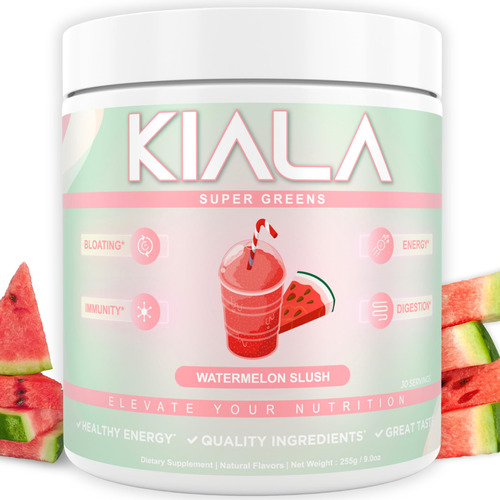 Suplemento Kiala Nutrition Super Greens Powder Melancia