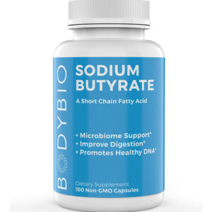 Suplemento Bodybio Gut Health Butirate + Sodium 100 Cápsulas