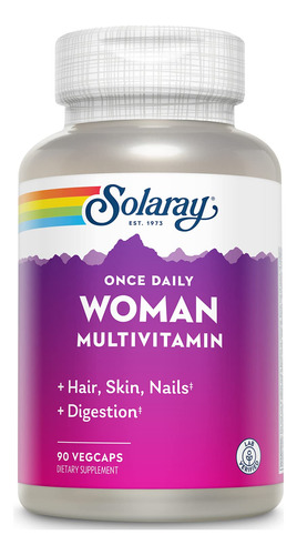 Multivitamínico Solaray, Uma Vez Ao Dia, Para Mulher, Com 90