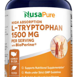 Suplemento Nusapure L-triptofano 1500 Mg 200 Cápsulas Vegeta