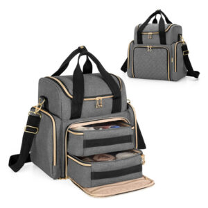 Bolsa De Maquiagem De Viagem Luxja Com 2 Estojos Removíveis