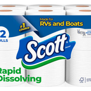 Papel Higiênico Scott Rapid-dissolving 12 Double Rolls