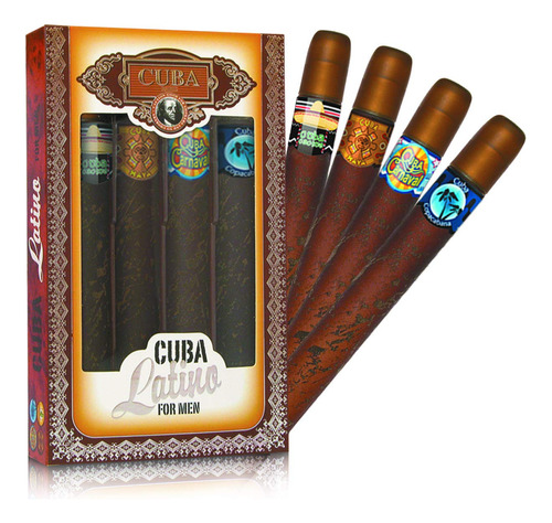 Conjunto De Perfumes Cuba Latino Para Homens 4 X 35ml Edt