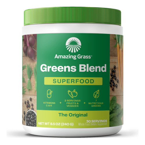 Superalimento Amazing Grass Super Greens Powder 30 Porções
