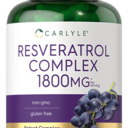 Suplemento Carlyle Resveratrol 1800mg 180 Cápsulas