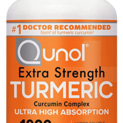 Suplemento Qunol Curcuma Curcumina 1000mg 120 Cápsulas