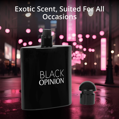 Perfume Novoglow Black Opinion Eau De Parfum 100ml Para Mulh - Imagem 8