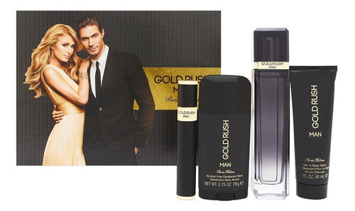 Conjunto Perfume Paris Hilton Gold Rush Para Homens Edt 100m