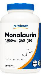 Suplemento Nutricost Monolaurina 1000mg 240 Cápsulas - Imagem 2