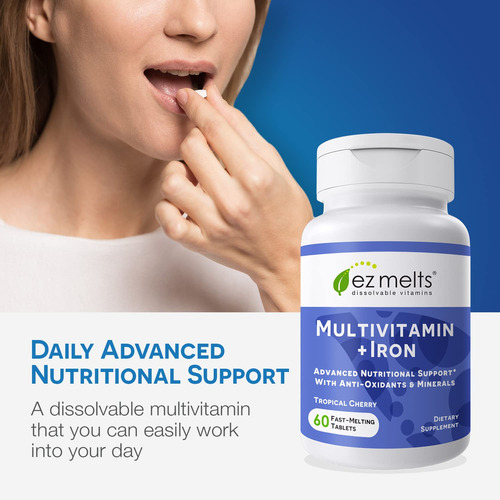Suplemento Ez Derrete Multivitamínico Com Ferro 60 Comprimid - Imagem 2