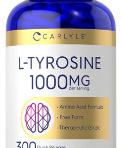 Suplemento Carlyle, Cápsulas De L-tirosina, 1000 Mg, 300 Uni