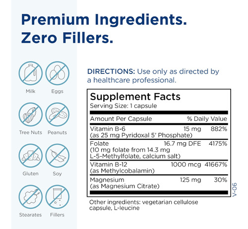 Suplemento De Metilprometilfolato De 10 Mg Com Cofatores 30 - Imagem 5