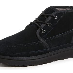 Bota Ugg Neumel Moc Para Homens De Camurça Preta Com Forro D