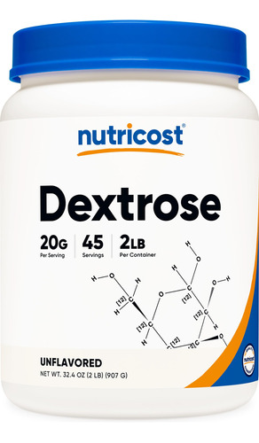 Dextrose Em Pó Nutricost 1 Kg - Sem Transgênicos, Sem Glúten