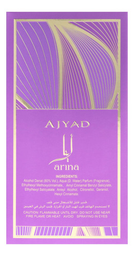 Perfume Ajyad Arina Edp 100ml Para Mulheres - Imagem 7