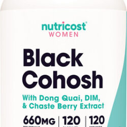 Suplemento Nutricost Black Cohosh 660mg 120 Cápsulas Para Mu