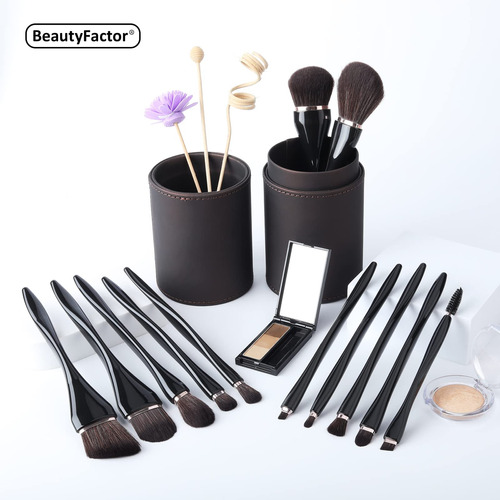 Conjunto De Pincéis De Maquiagem Beautyfactor, 12 Peças Com - Imagem 2