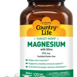Suplemento Country Life Target-mins Magnesium 300 Mg 120 Cáp
