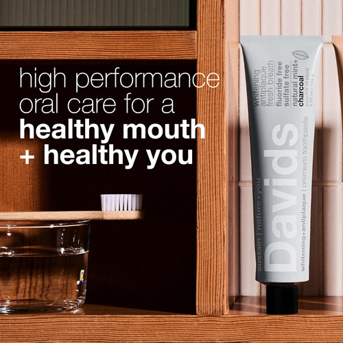 Pasta De Dentes Davids Whitening Charcoal 50 Ml, Anti-placa, - Imagem 7