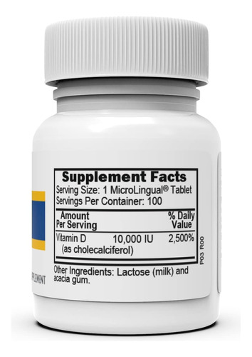 Vitamina D3, 10000 Ui, Comprimidos Sublinguais Super Source - Imagem 4