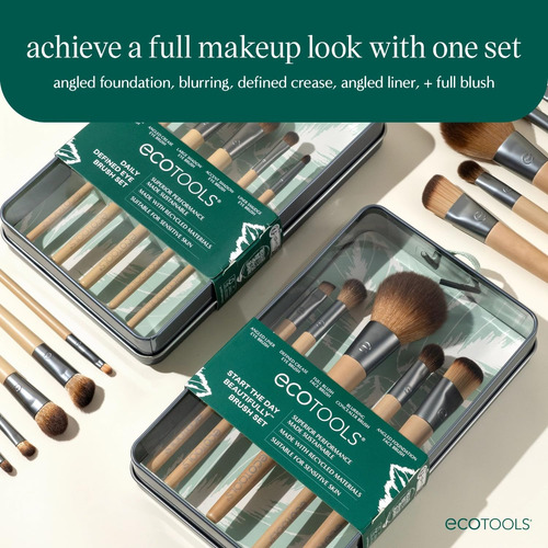 Conjunto De Pincéis De Maquiagem Ecotools Start The Day Beau - Imagem 3