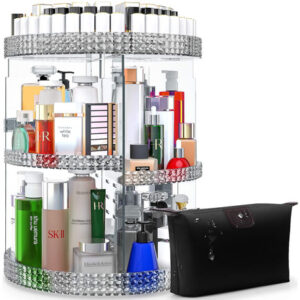 Organizador De Maquiagem Awenia 360° Giratório Com Grande Ca