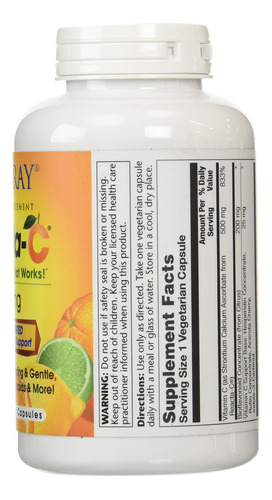 Suplemento Solaray Reacta-c Com 500 Mg De Vitamina C 180 Cáp - Imagem 2