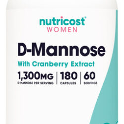 Suplemento Nutricost D-manose Com Cranberry 1300 Mg 180 Cáps