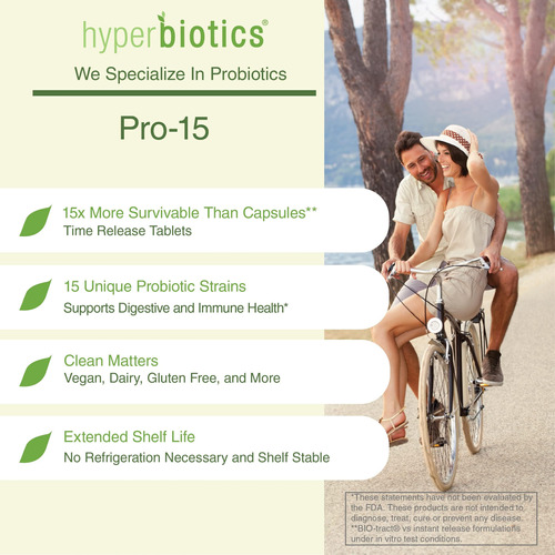 Suplemento Hyperbiotics Pro 15 Probiótico Vegano 60 Comprimi - Imagem 7