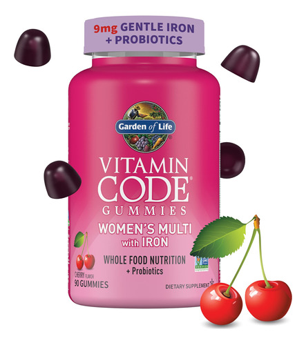 Multivitamínico Gummy Garden Of Life Para Mulheres Com Ferro
