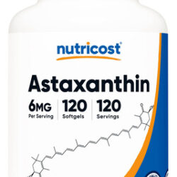Suplemento Nutricost Astaxantina 6mg 120 Cápsulas Gelatinosa