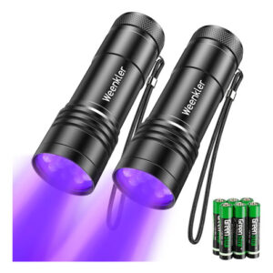 Lanternas Uv Kizplays, Pacote Com 2 Lâmpadas Pretas Com Bate